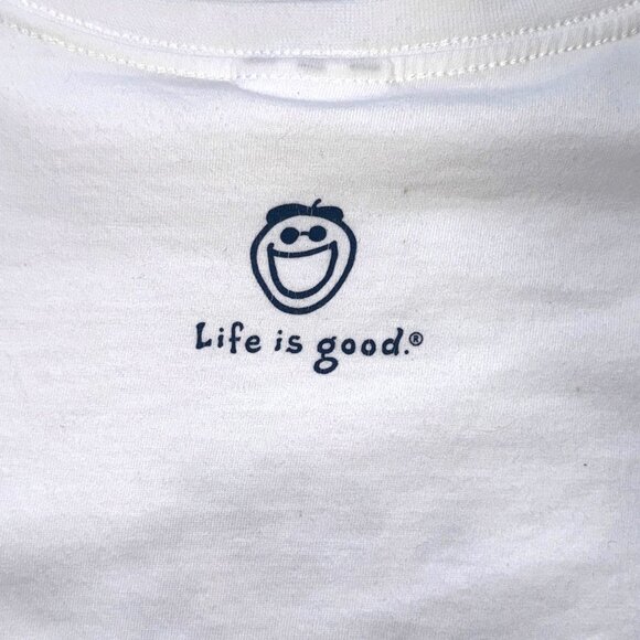 Life Is Good Women’s Long Sleeve Snow Graphic T-Shirt White Size Large - Picture 6 of 9